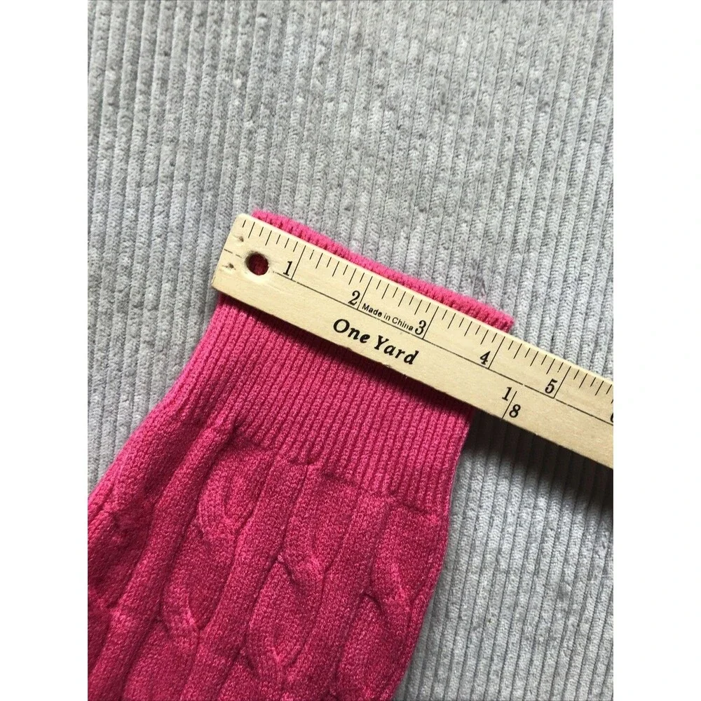 Joyfunear Cableknit Leggings Size M Pink Drawstring Waist Tapered Leg Barbiecore